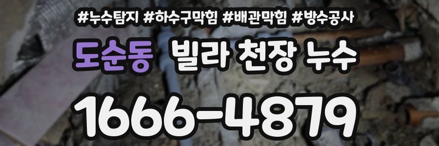 도순동 빌라 천장 누수