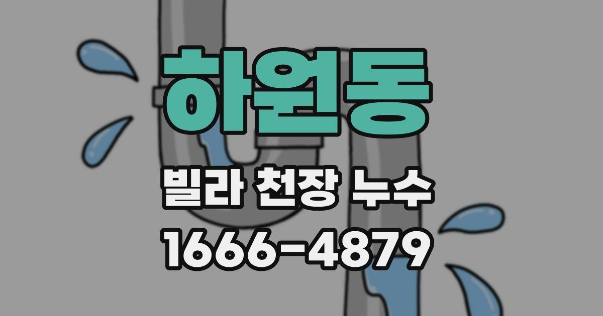 하원동 빌라 천장 누수
