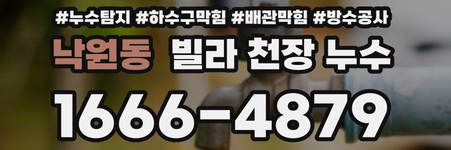 낙원동 빌라 천장 누수