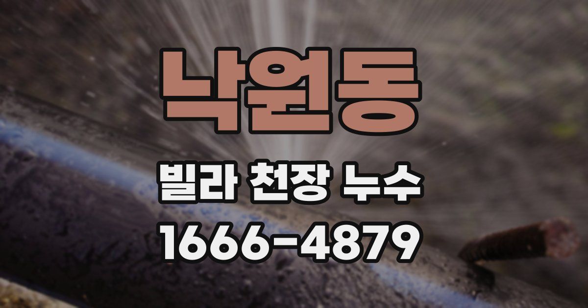 낙원동 빌라 천장 누수