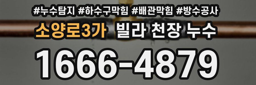 소양로3가 빌라 천장 누수