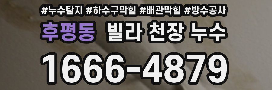 후평동 빌라 천장 누수