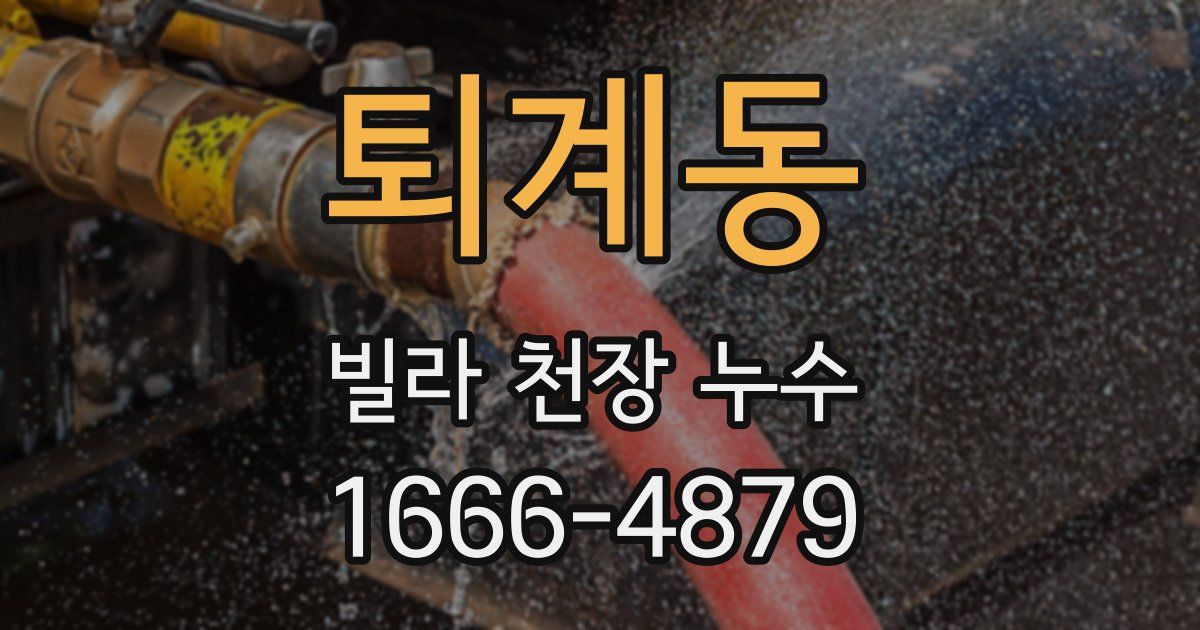 퇴계동 빌라 천장 누수