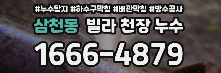 삼천동 빌라 천장 누수