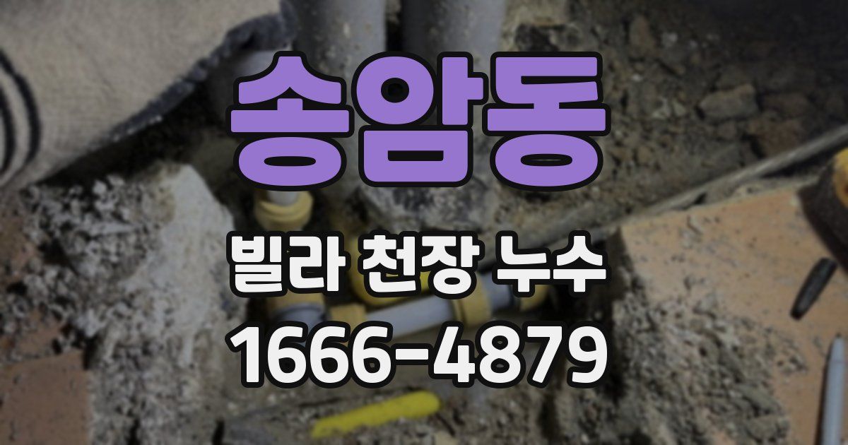 송암동 빌라 천장 누수