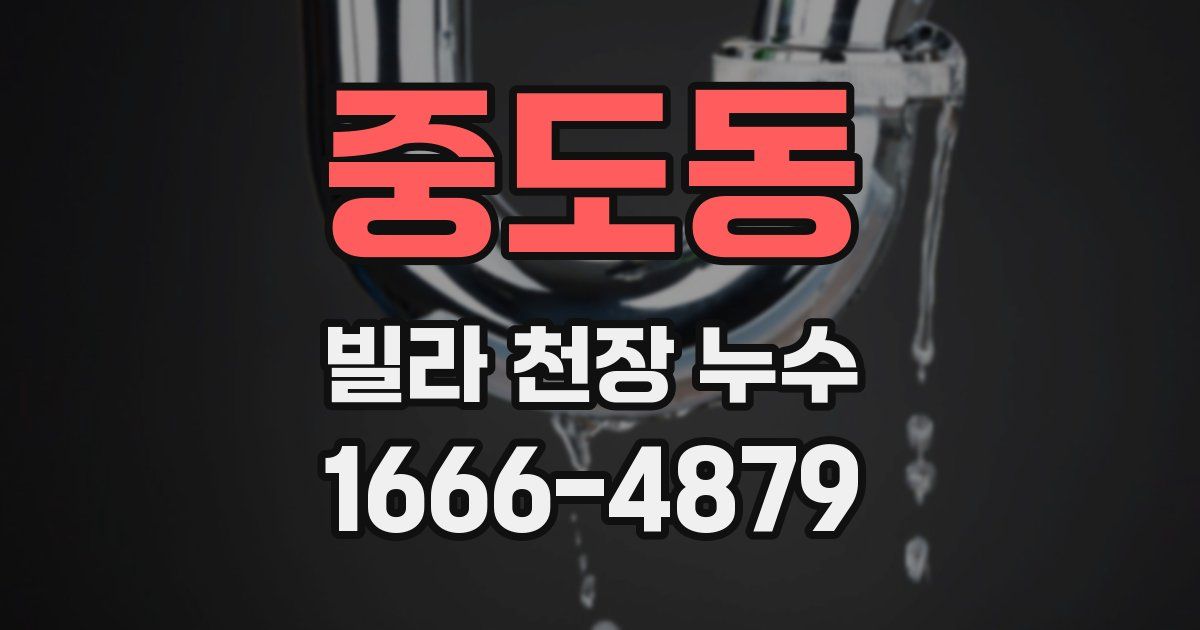 중도동 빌라 천장 누수