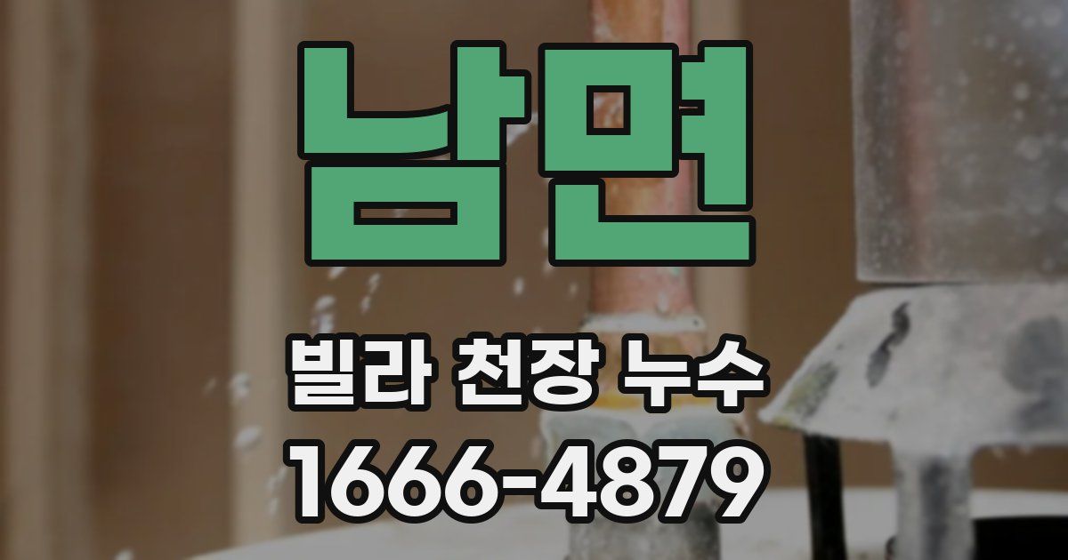 남면 빌라 천장 누수