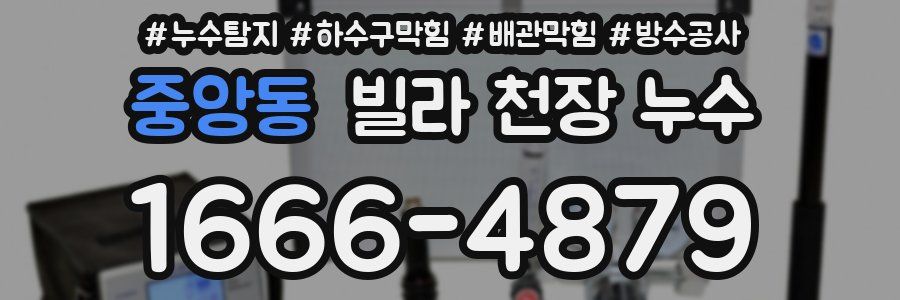 중앙동 빌라 천장 누수