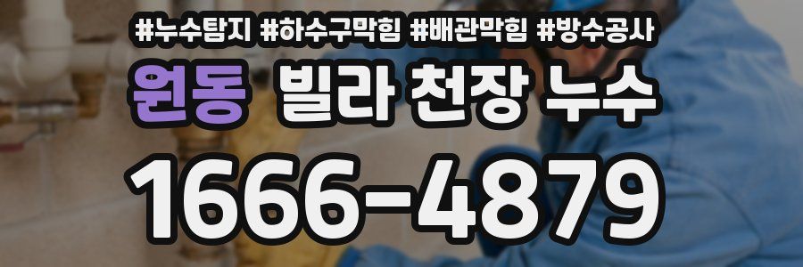 원동 빌라 천장 누수
