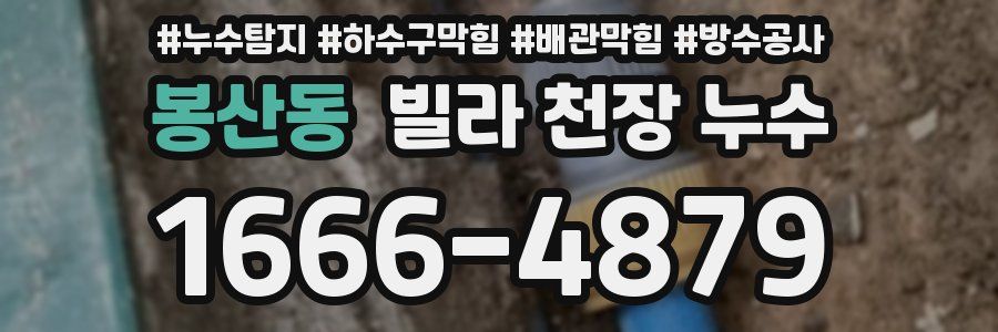 봉산동 빌라 천장 누수