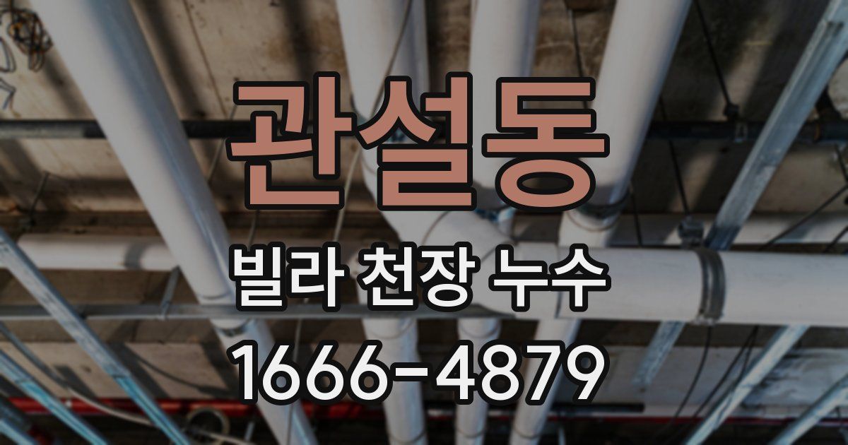 관설동 빌라 천장 누수