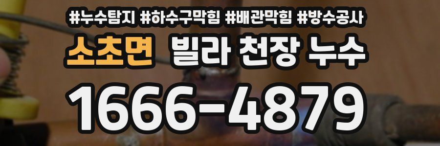 소초면 빌라 천장 누수