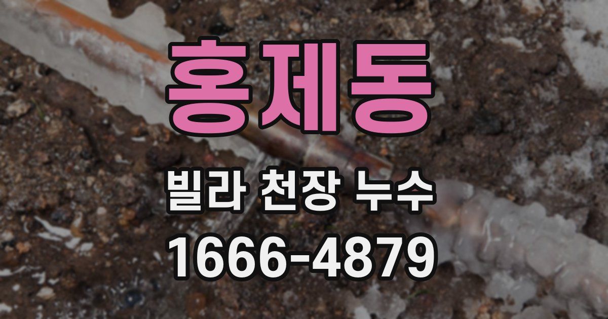 홍제동 빌라 천장 누수