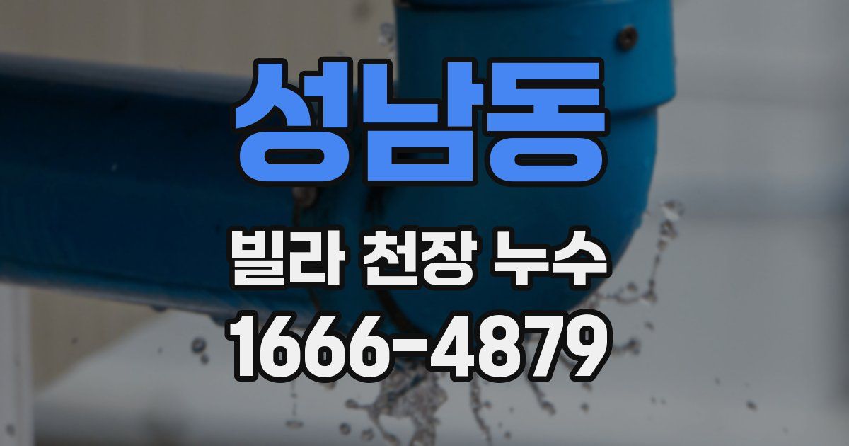 성남동 빌라 천장 누수