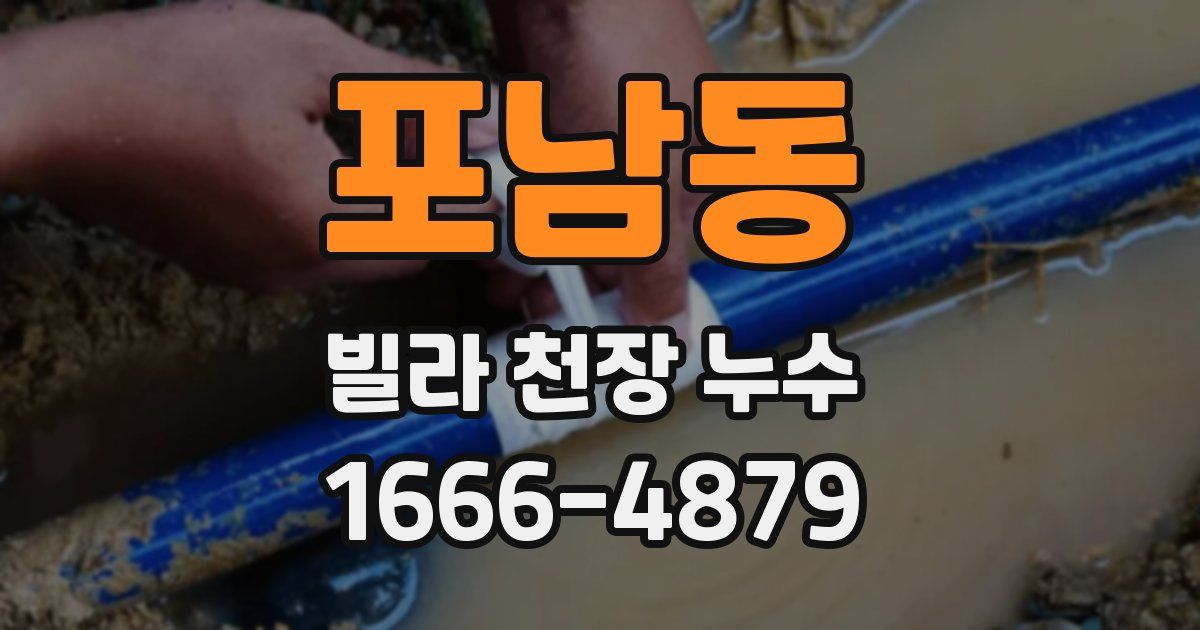 포남동 빌라 천장 누수