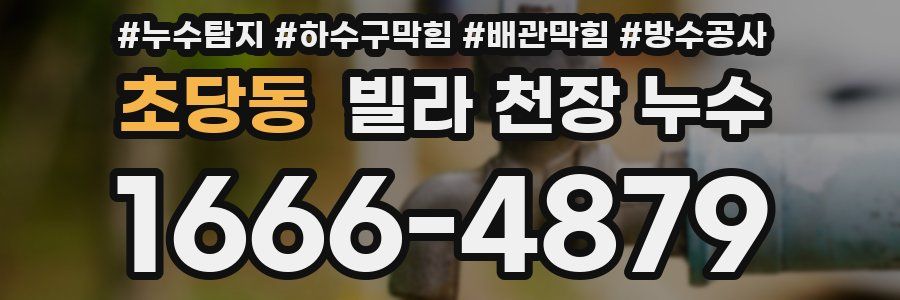초당동 빌라 천장 누수