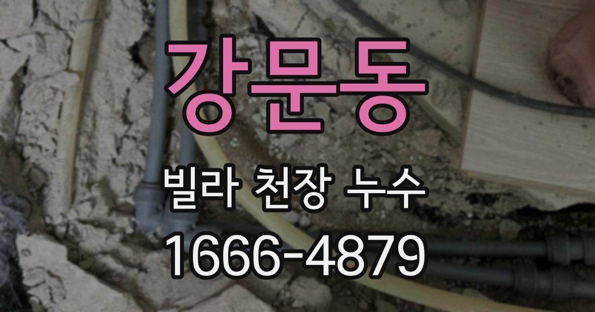 강문동 빌라 천장 누수