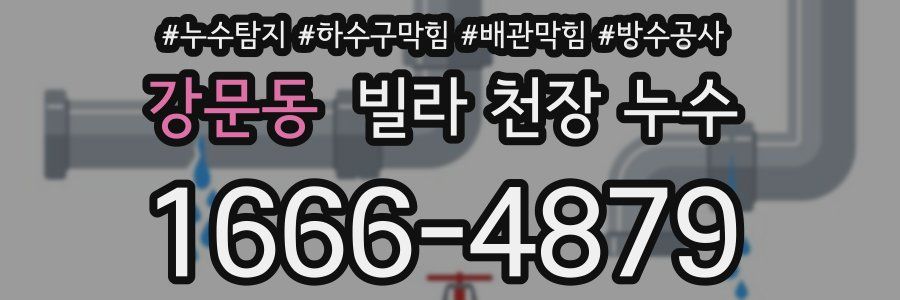 강문동 빌라 천장 누수