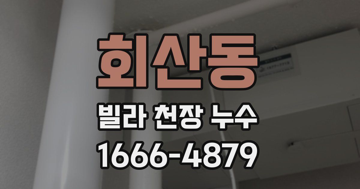 회산동 빌라 천장 누수