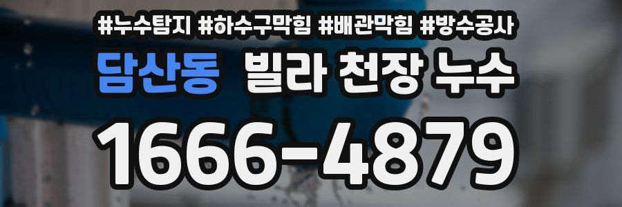 담산동 빌라 천장 누수