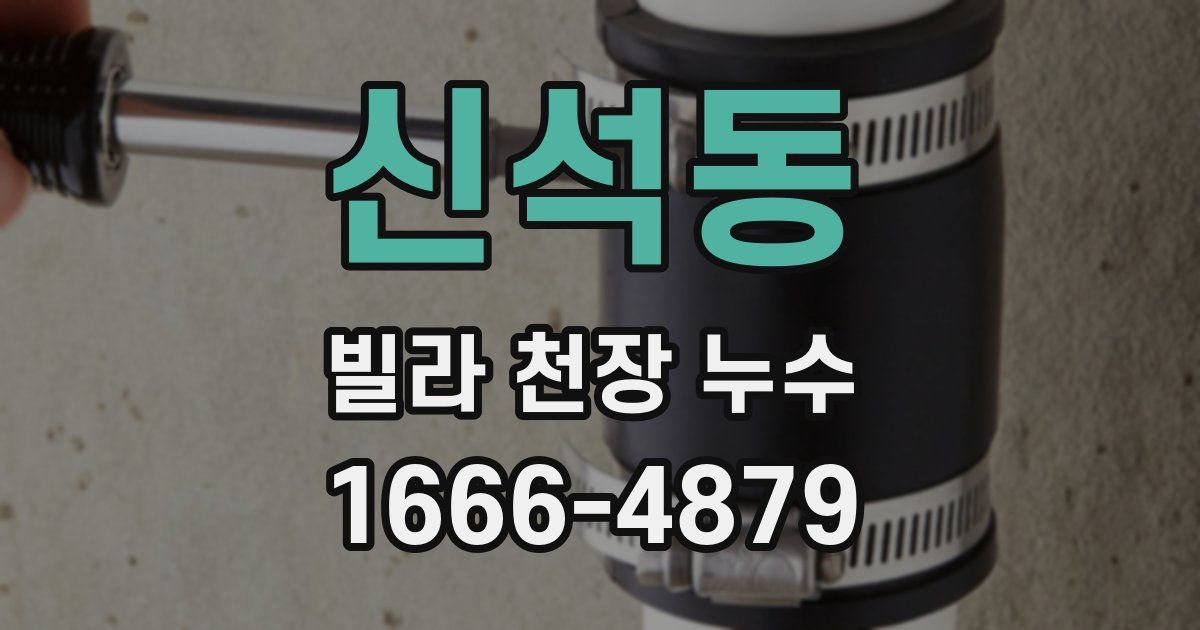 신석동 빌라 천장 누수