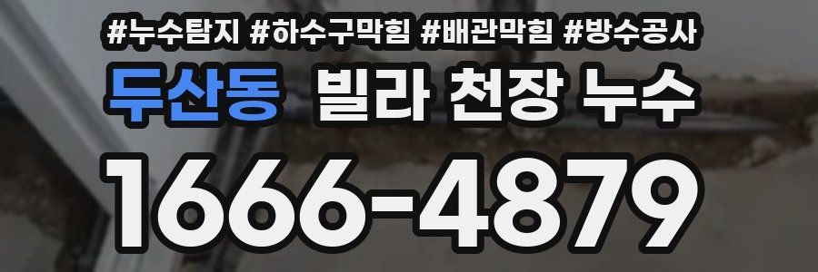 두산동 빌라 천장 누수