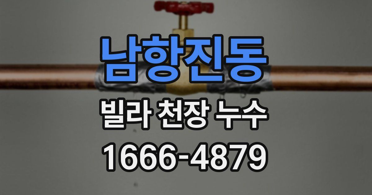 남항진동 빌라 천장 누수
