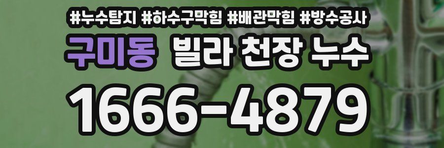 구미동 빌라 천장 누수