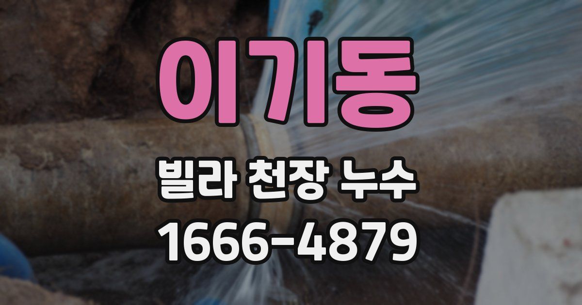 이기동 빌라 천장 누수