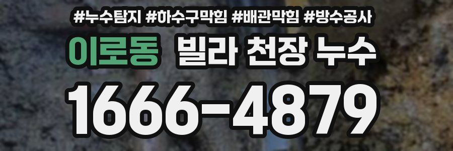 이로동 빌라 천장 누수