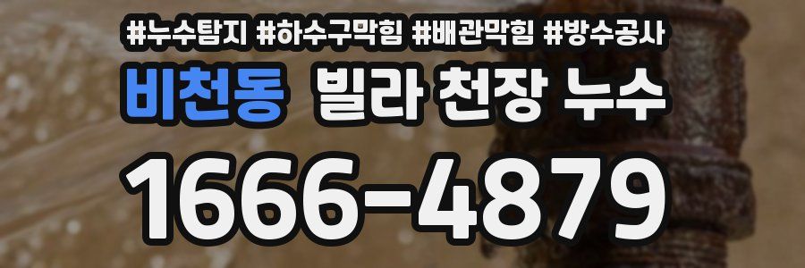 비천동 빌라 천장 누수
