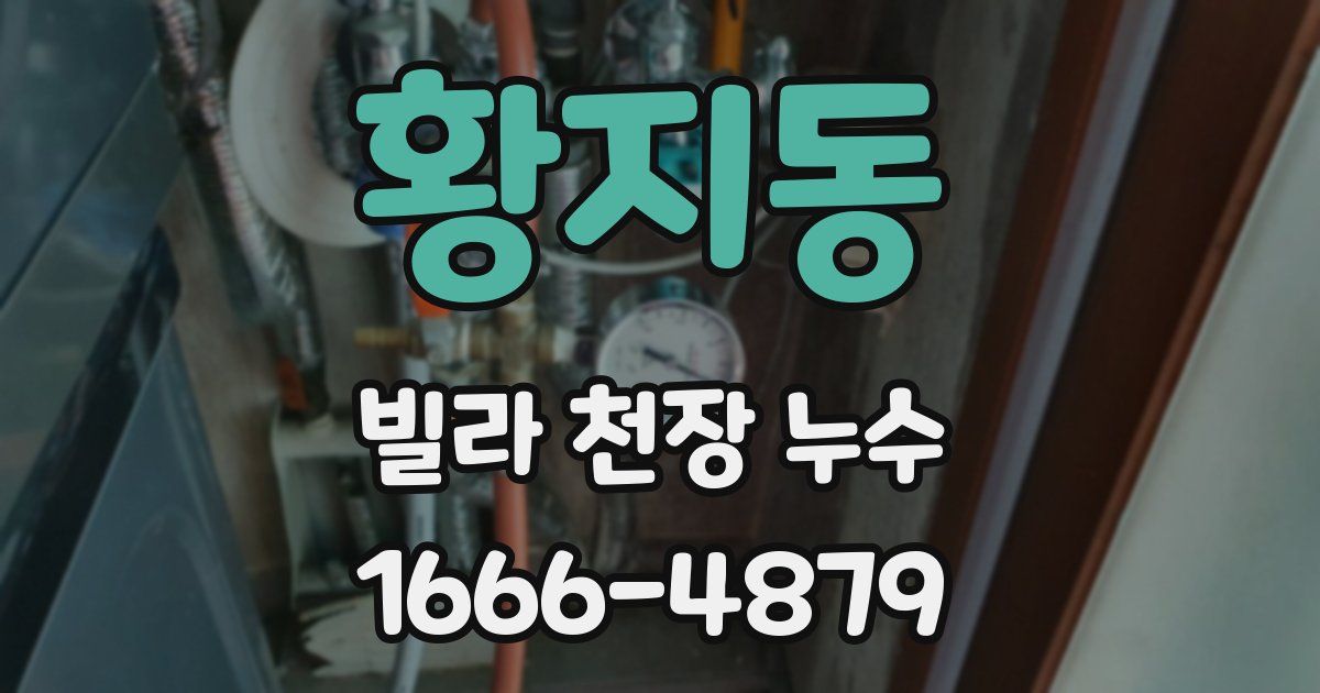 황지동 빌라 천장 누수
