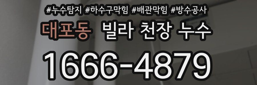 대포동 빌라 천장 누수