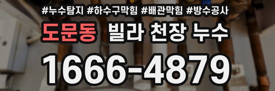 도문동 빌라 천장 누수