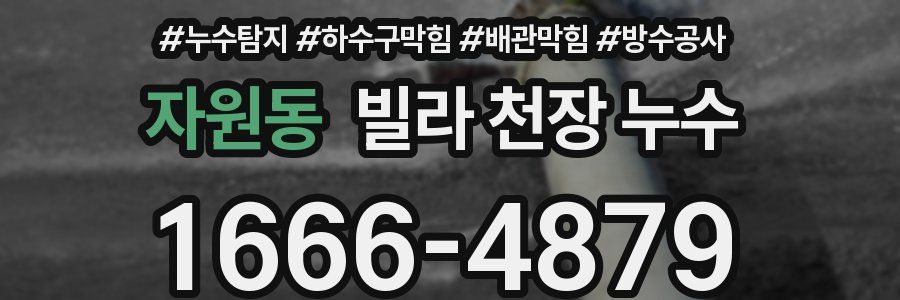 자원동 빌라 천장 누수