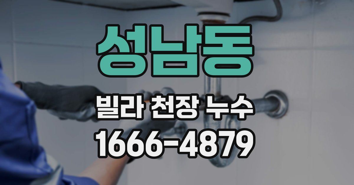 성남동 빌라 천장 누수