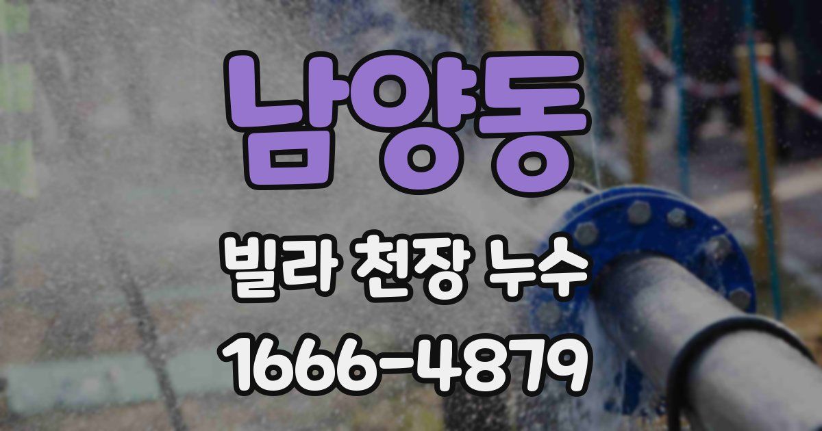 남양동 빌라 천장 누수
