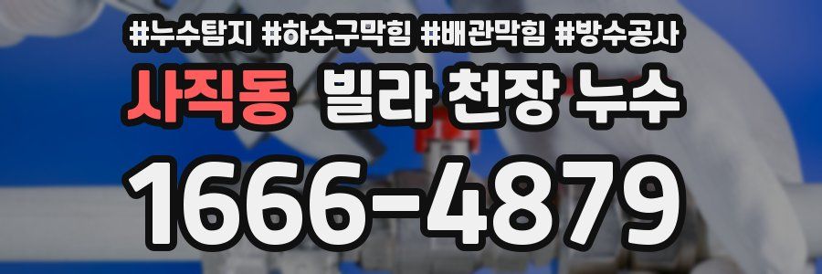 사직동 빌라 천장 누수