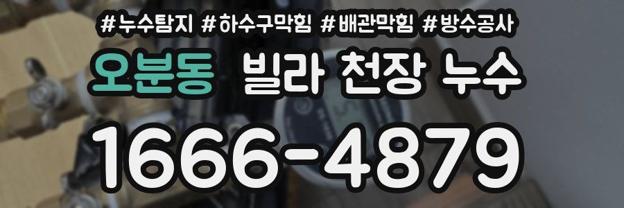 오분동 빌라 천장 누수