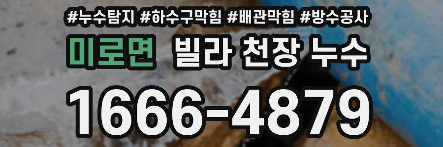 미로면 빌라 천장 누수