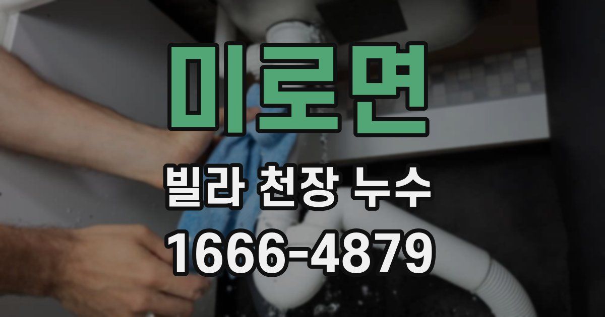 미로면 빌라 천장 누수