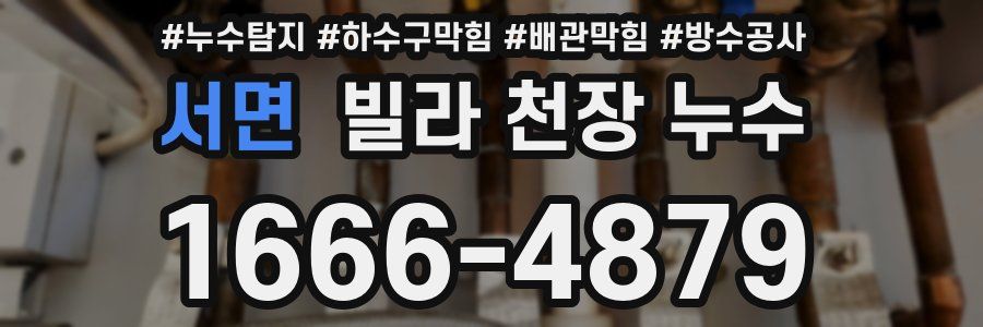 서면 빌라 천장 누수