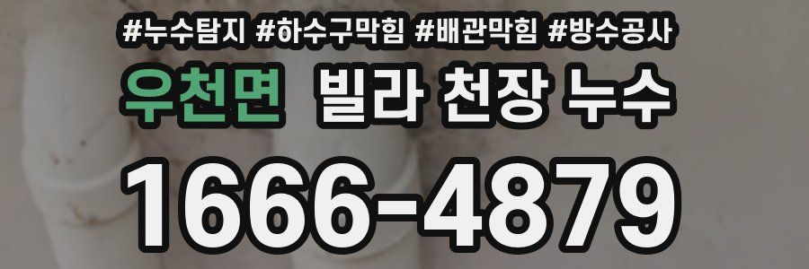 우천면 빌라 천장 누수