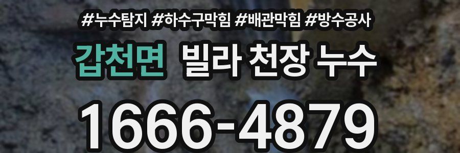 갑천면 빌라 천장 누수