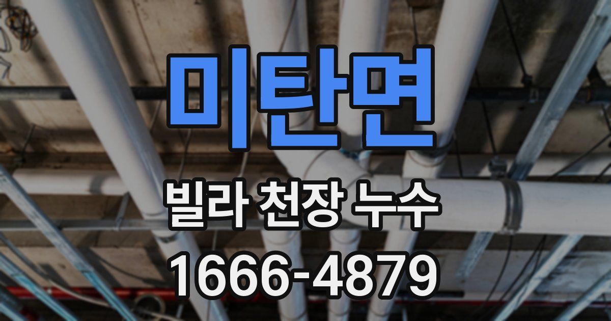 미탄면 빌라 천장 누수