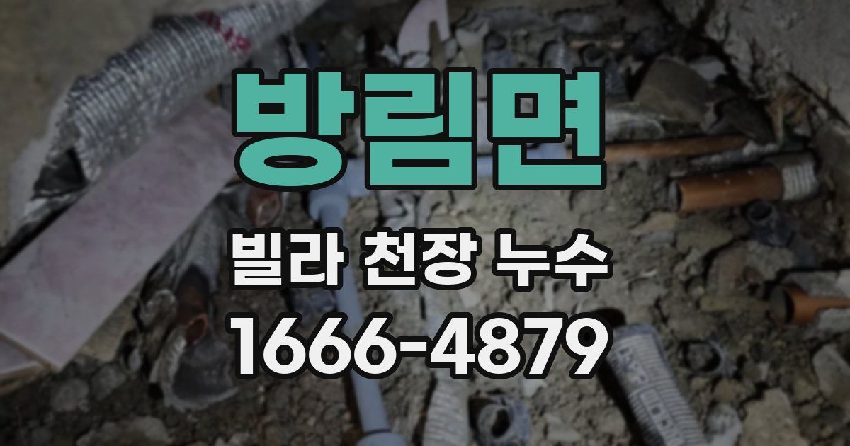 방림면 빌라 천장 누수