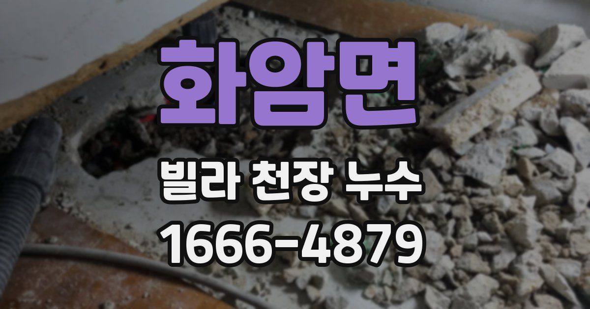화암면 빌라 천장 누수