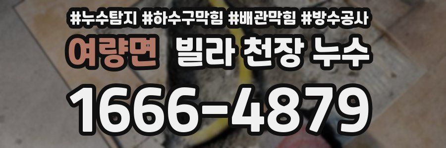 여량면 빌라 천장 누수