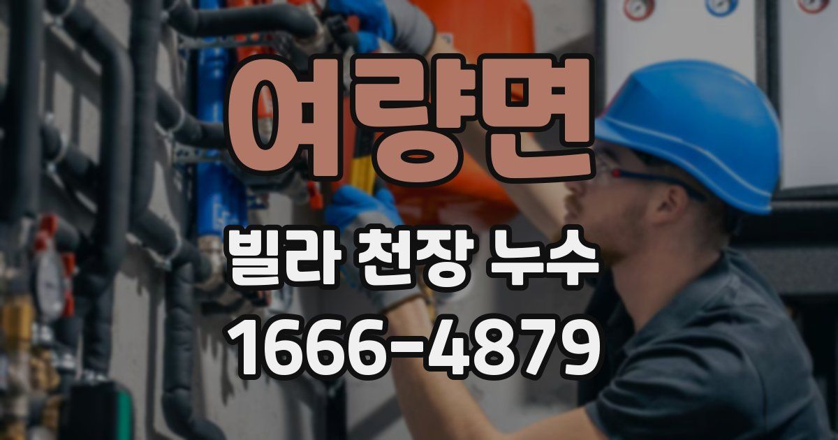여량면 빌라 천장 누수