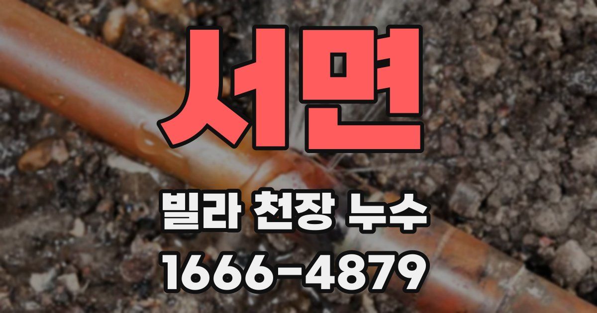 서면 빌라 천장 누수
